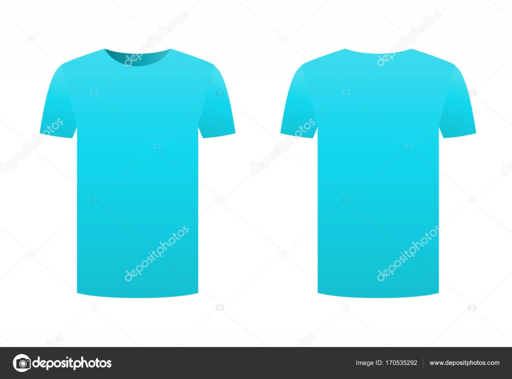 Foto de Azul Tshirts Frente E Verso Usado Como Modelo De Design e mais  fotos de stock de Camiseta - iStock