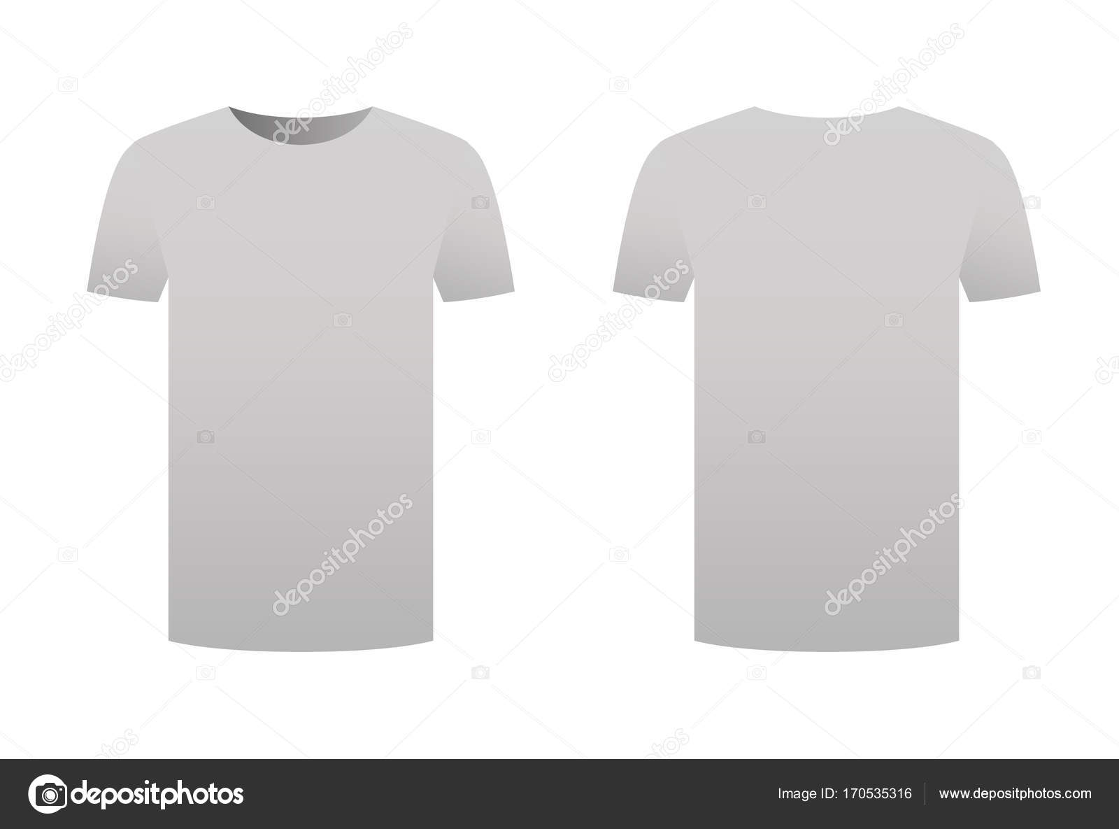 Download Dark Gray T Shirt Template Grey T Shirt Template Shirt Isolated On White Background Front And Back Design Short Sleeve Sport Print Ready Clothing Vector Men Women Or Unisex Design Advertisement Dress PSD Mockup Templates
