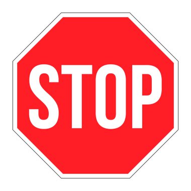 Vektör dur işareti simgesi. Kırmızı kısıtlama girmek için. Yol izin yok. Sürüş sırasında trafik güvenliği işareti uyarı tehlike. Sokak hiçbir yön dikkat. Eps10.