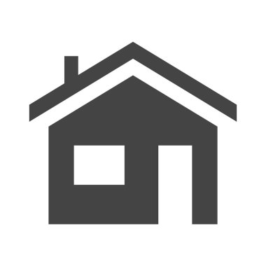 Gri arka plan üzerinde izole trendy düz stil ev simgesini. Web sitesi tasarımı, logo, app, kullanıcı arabirimi için ana sembolü. Vektör çizim basit, Eps10. Basitleştirilmiş kutsal kişilerin resmi Düzleştir.