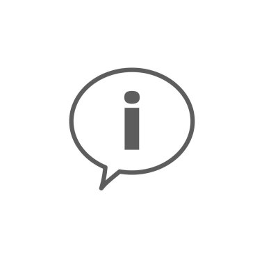 Bilgi işareti simge vektör Logo şablonu