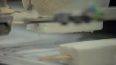 Gıda fabrikasında üretim süreci. Dondurma makinesi. Gıda teknolojisi