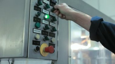 Fabrika kontrol paneli. Denetim Resepsiyon imalat sanayi