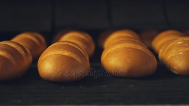 Gıda işleme tesisi. Somun ekmek fabrikası işlemi. Ekmek sanayi