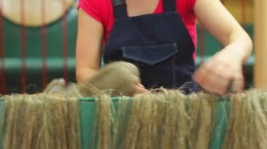 Satır üretim, keten yapılmış halat.