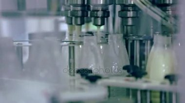 Süt fabrikası'nda üretim süreci. Süt endüstrisi. Otomatik üretim hattı