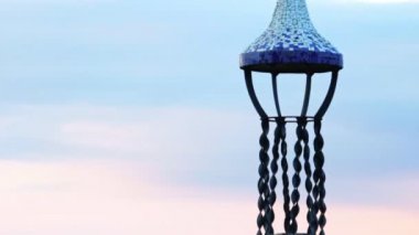 Kentin simgelerinden Park Guell Barselona. Park Guell Barcelona. Avrupa