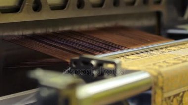 Makine Giyim Tekstil Fabrikası'nda tezgah. Tekstil Sanayi