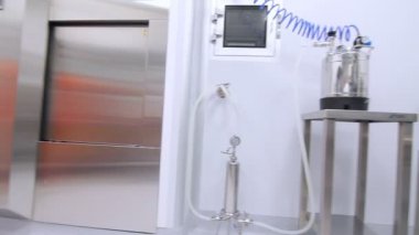 Modern ilaç ambar iç görünüm. Kısırlık tıp ambar