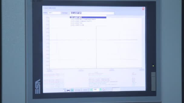 Pantalla digital con sistema de pantalla de control. Monitor de pantalla táctil moderno — Vídeos de Stock