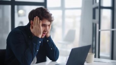 Businessman getting bad results of project. Man finding mistakes in documents.