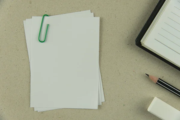 A notebook fehér radír — Stock Fotó