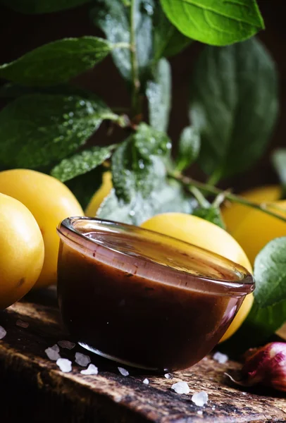 Sweet and sour cherry plum sauce — Stock Image Sweet and sour cherry plum sauce Stock Photo