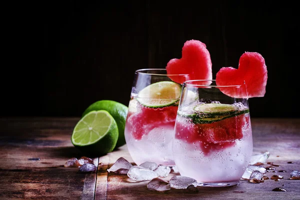 Watermelon lime lemonade — Stock Photo, Image