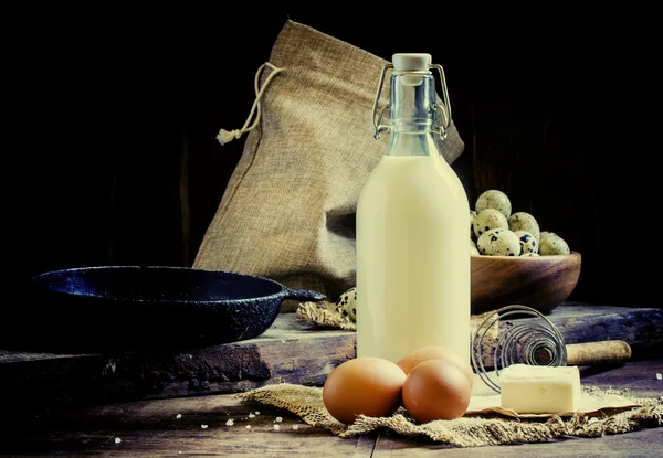 Producten van de biologische boerderij — Stockfoto