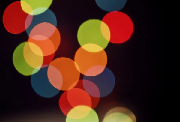 Fête de fond abstrait, guirlande de Noël multicolore — Photo