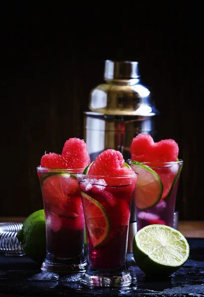 Karpuz Tay sapan alkollü kokteyller — Stok fotoğraf