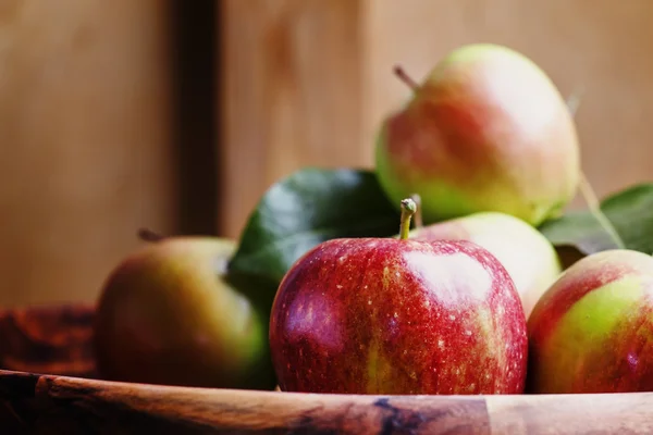 Свіжий урожай осінніх солодких яблук — стокове фото