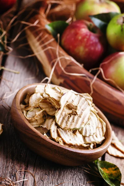 Zdravé potraviny jablečných plátků — Stock fotografie