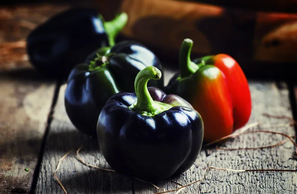 Organic dark green bell peppers