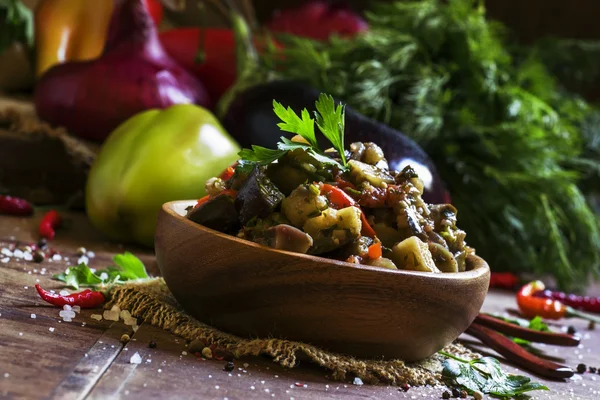 Saute da melanzane in ciotola — Foto Stock