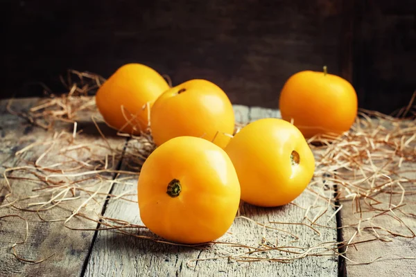 Żółty duże pomidory — Zdjęcie stockowe