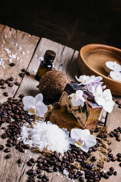 Café ecológico productos de spa — Foto de Stock