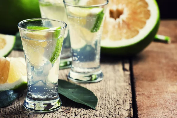 Bittere alcoholische cocktail met tonic Vermout en grapefruit — Stockfoto
