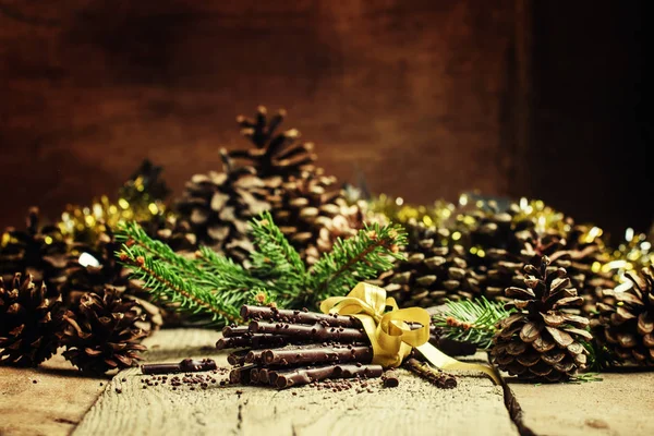 Christmas present chocolate — Stock Photo, Image