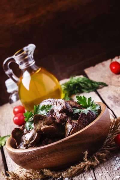 Braised turkey liver — Stock Photo, Image