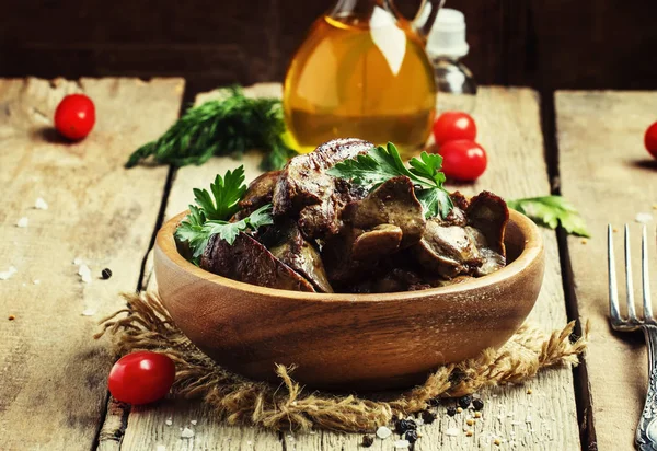 Braised turkey liver — Stock Photo, Image