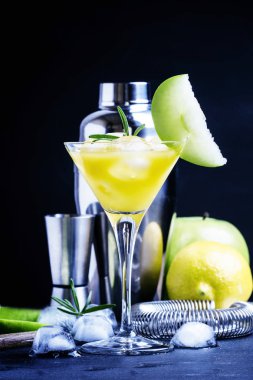 Apple cocktail with vermouth  clipart