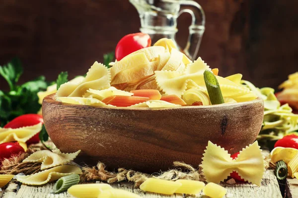 Diverse Pasta, selektiv inriktning — Stockfoto