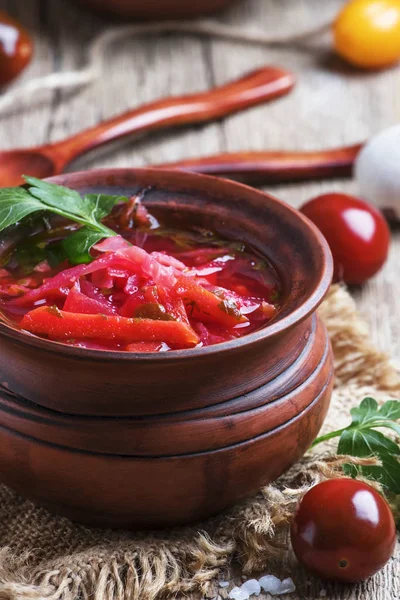 Gemüsesuppe in einer Schüssel — Stockfoto