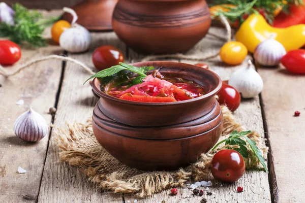 Vegetable soup in a bowl — Stock Image Vegetable soup in a bowl Stock Photo