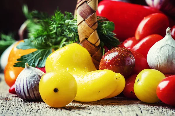 Ингредиенты для овощного салата — стоковое фото