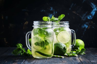limon ve nane ile Iced Yeşil çay