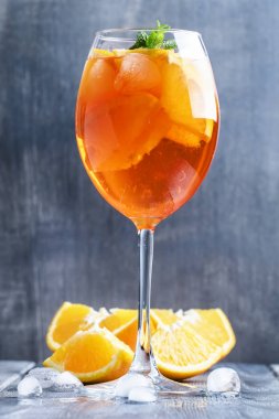 Alcohol cocktail with orange juice clipart