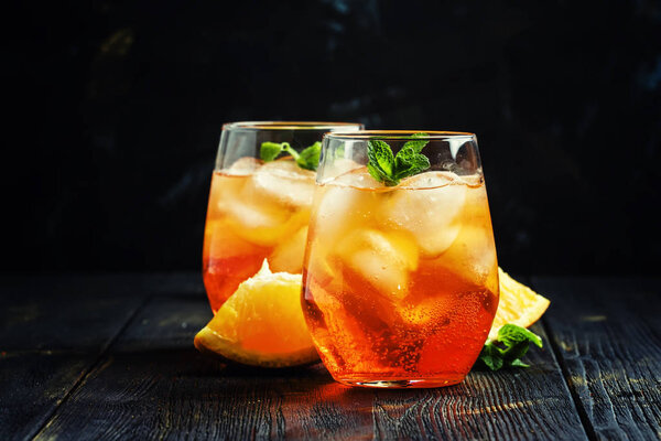Italian cocktail with aperitif