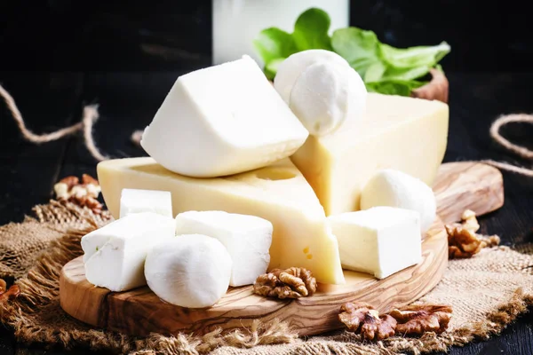 모듬된 치즈, 선택적 초점 — 스톡 사진