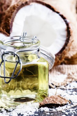 Hindistan cevizi yağı, seçici odak