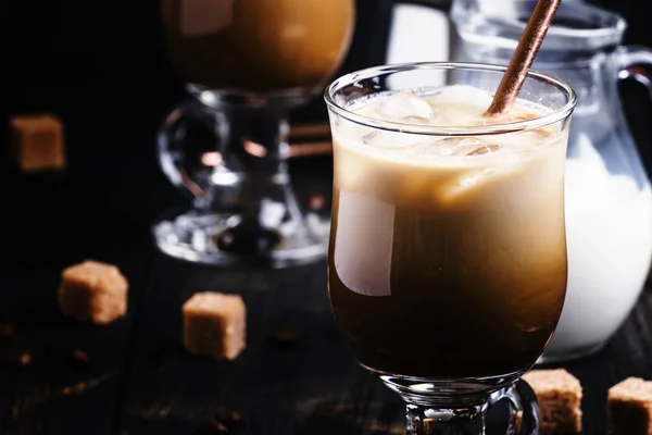 Ice coffee in glass — стоковое фото