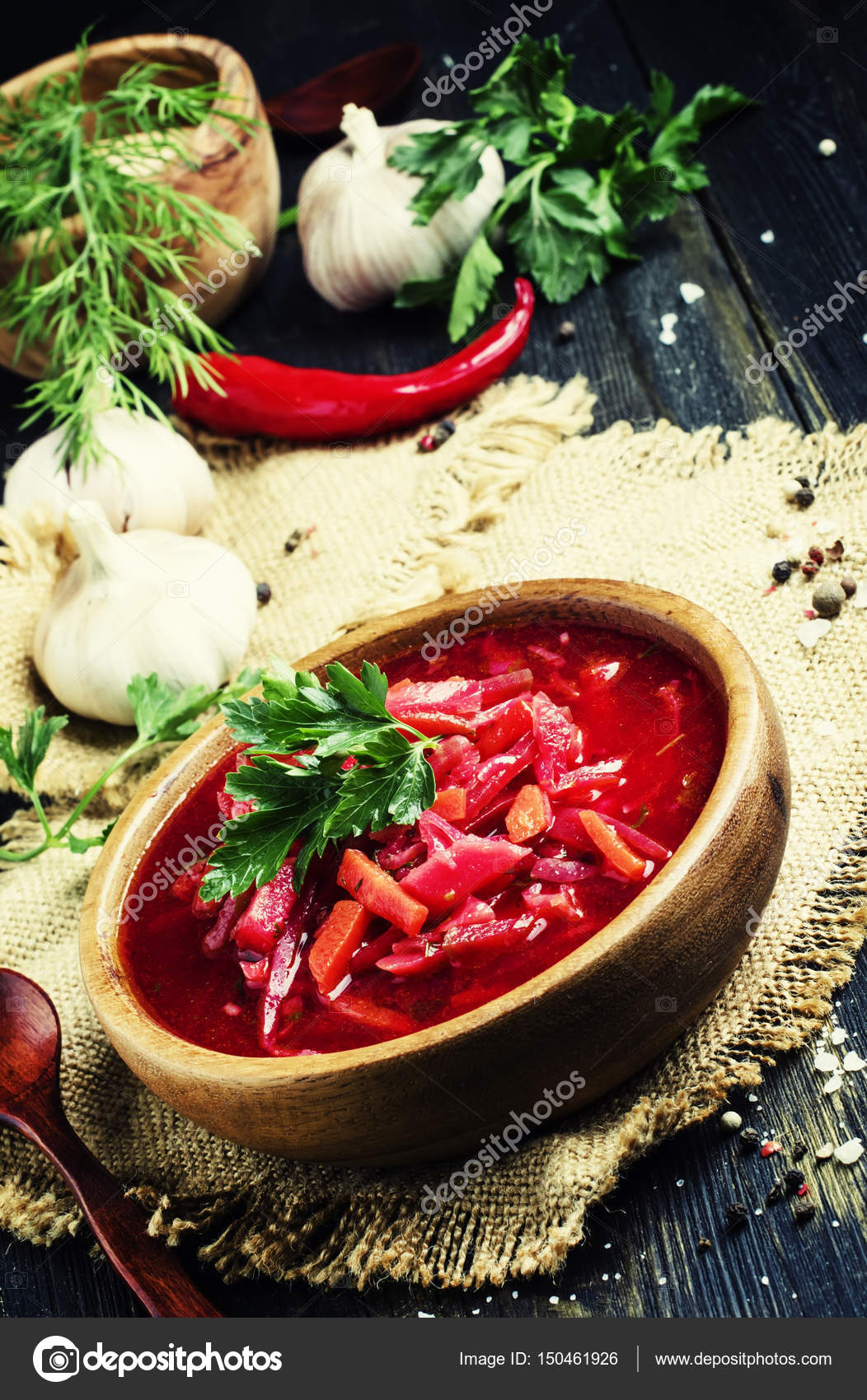 Kırmızı lahana lezzetli borsch Kırmızı lahana lezzetli borsch