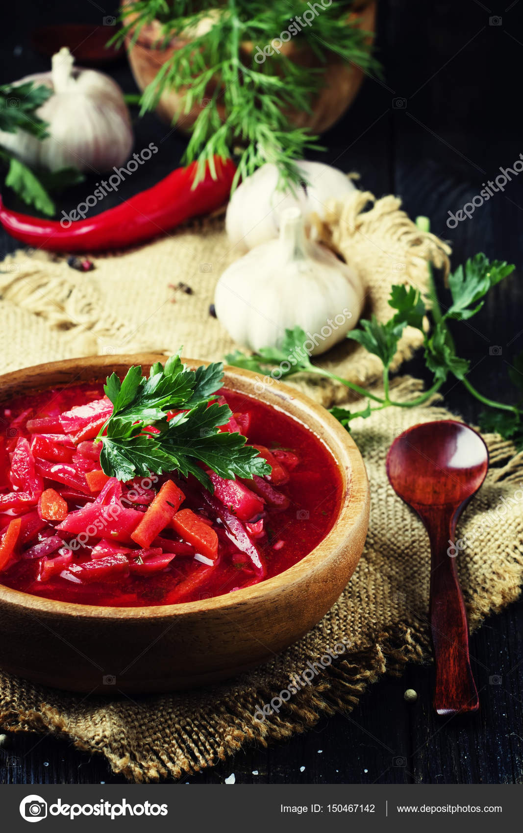 Kırmızı lahana lezzetli borsch Kırmızı lahana lezzetli borsch