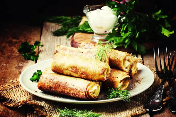 Panquecas fritas salgadas — Fotografia de Stock