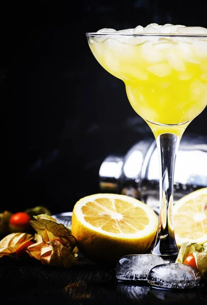 Alcohol cocktail winter passion fruit — Stock Photo, Image