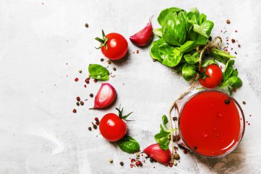 Gıda arka plan. Üstten Görünüm