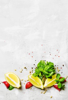 Gıda arka plan, baharatlar ve otlar