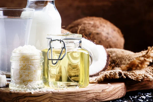 Conjunto de produtos de coco — Fotografia de Stock