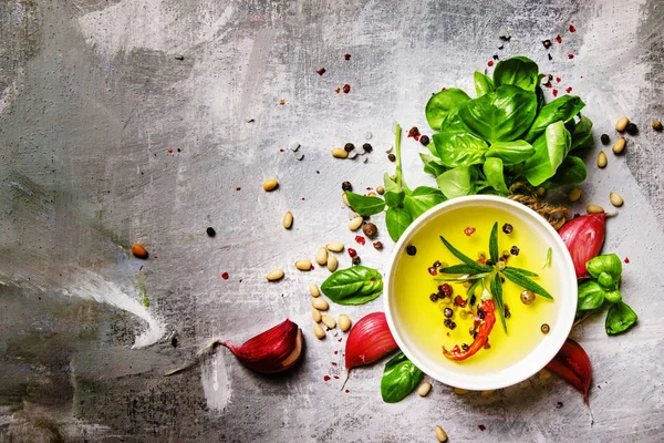 Food background flat lay